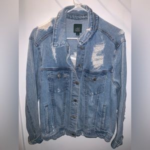 ripped denim jacket
